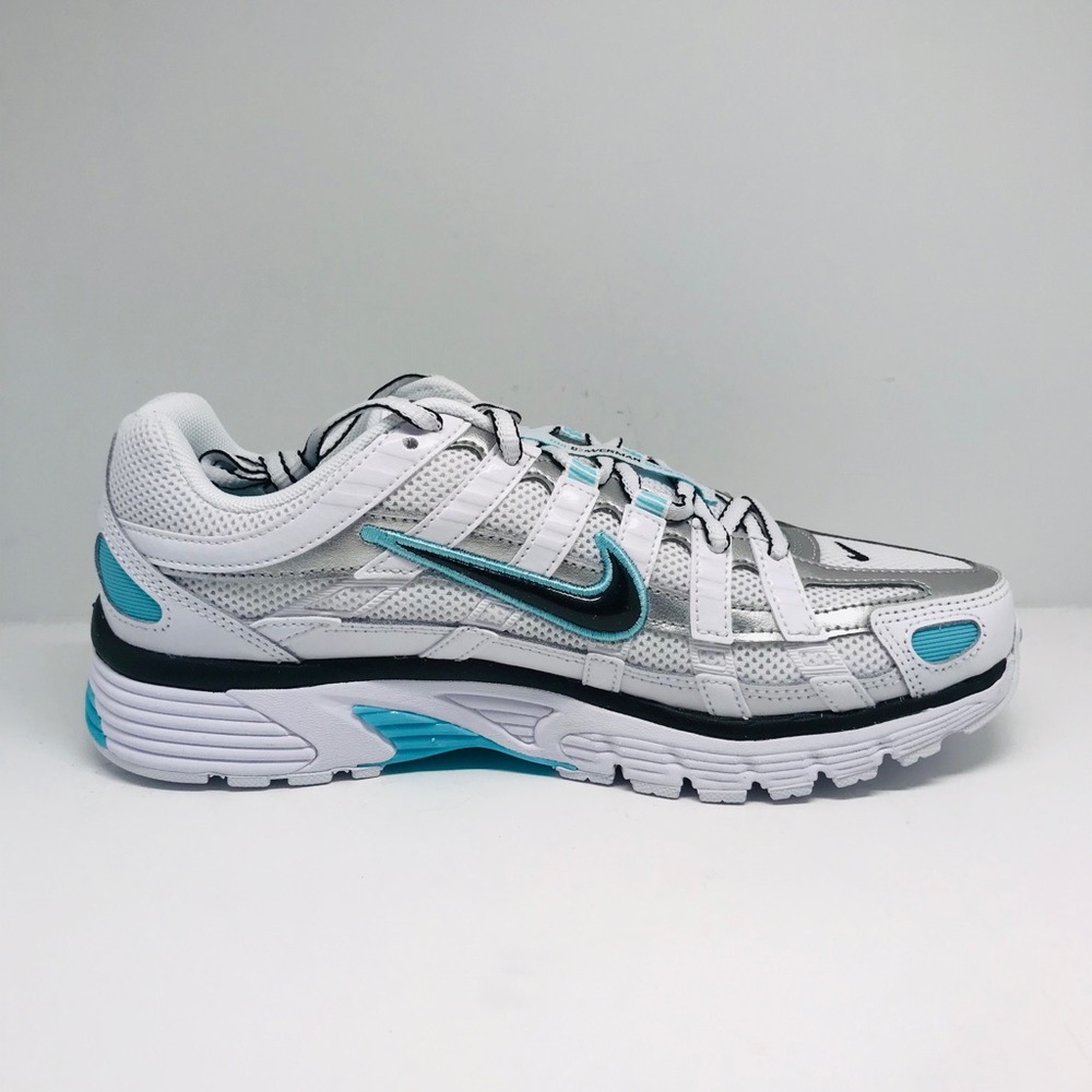 Nike P-6000 White/Black-Metallic/silver/Aqua Sz 8 - Picture 7 of 8